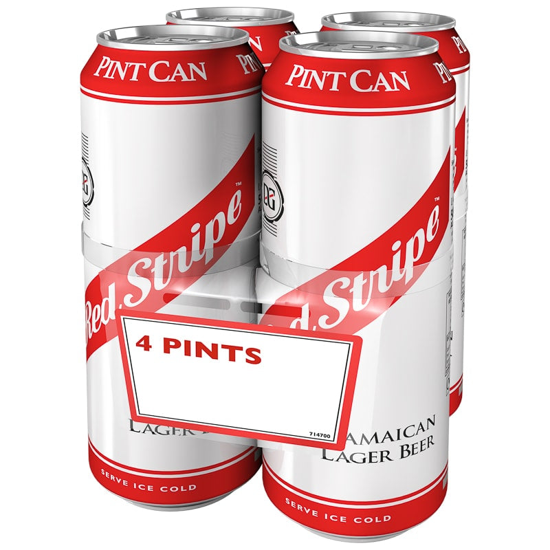 Red stripe 4pack pint - Broadgate Store
