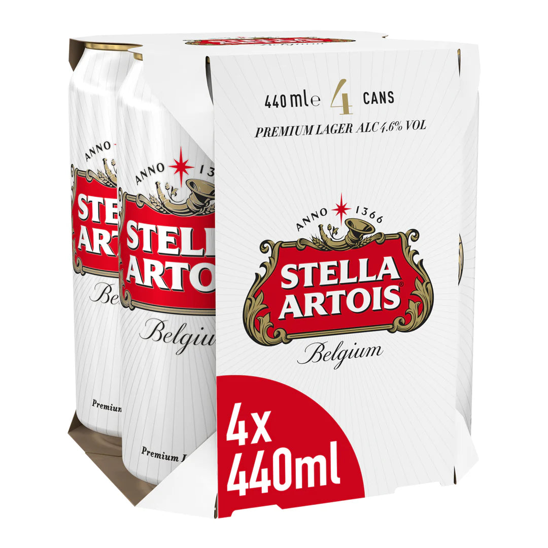Stella 4pack 440ml - Broadgate Store